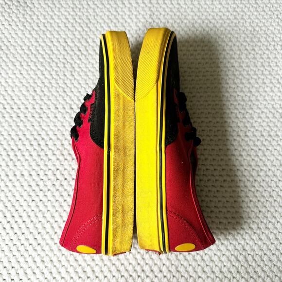 Vans Disney Red Black Yellow 90th Anniversary Mickey Mouse Low Top Sneakers W7 - Picture 4 of 10